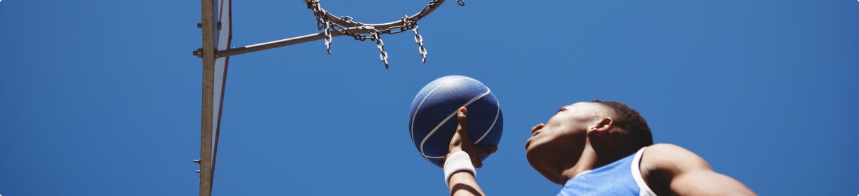 men playing basketball